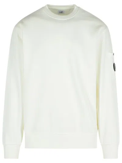 C.P. COMPANY C.P. COMPANY WHITE COTTON SWEATSHIRT
