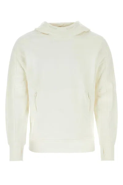 C.p. Company White Cotton Sweatshirt In Neutral