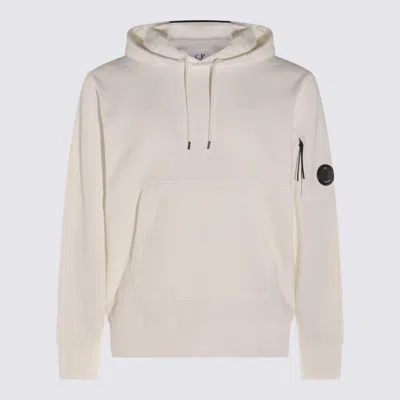 C.p. Company White Cotton Sweatshirt In Gauze White