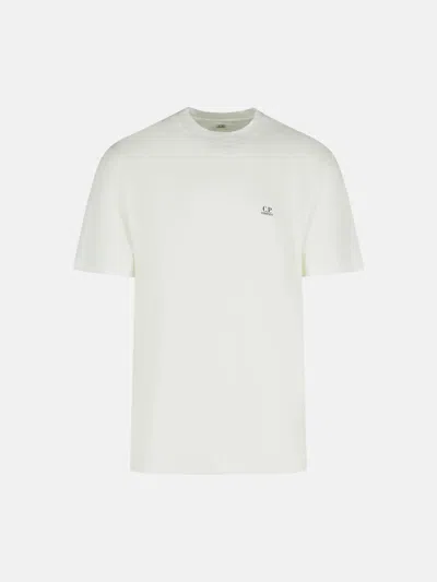 C.p. Company White Cotton T-shirt In Ivory