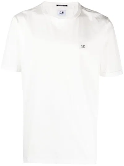 C.p. Company Cotton T-shirt With Logo In White