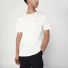 C.p. Company White Cotton T-shirt With Logo Patch In White