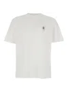 C.p. Company White Crewneck T-shirt With Logo Detail On The Front