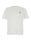 C.p. Company White Crewneck T-shirt With Logo Detail On The Front In White