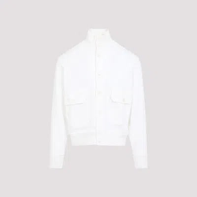 C.P. COMPANY WHITE FULL BUTTON JACKET