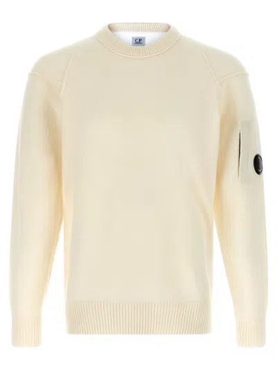 C.P. COMPANY WHITE LENS SWEATER
