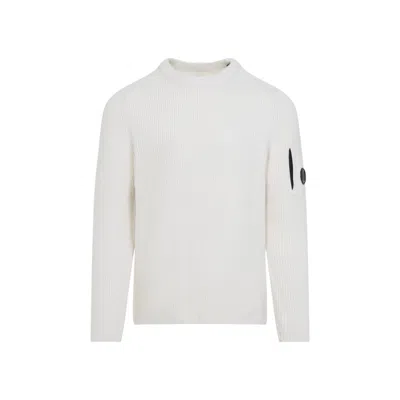C.P. COMPANY WHITE LOGO JUMPER