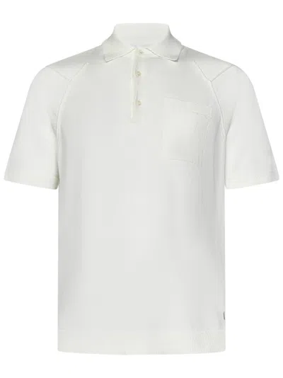 C.P. COMPANY C.P. COMPANY WHITE POLO SHIRT WITH CHEST POCKET