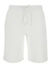 C.p. Company White Shorts With Elastic Waist And Drawstring In Cotton Man In Multicolor