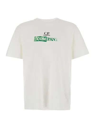 C.P. COMPANY T-SHIRT WITH LOGO PRINTED ON THE FRONT AND BACK