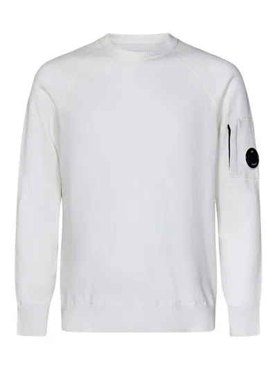 C.P. COMPANY SUÉTER CUELLO REDONDO - BLANCO
