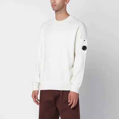 C.p. Company White Wool And Cotton Sweater Men In Multi