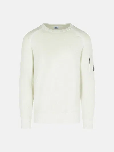 C.p. Company White Wool Blend Sweater