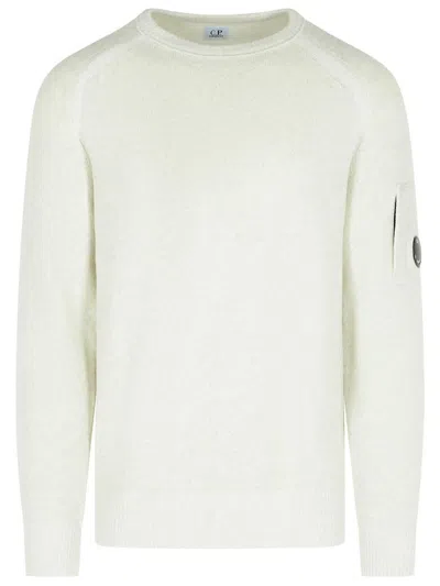 C.P. COMPANY C.P. COMPANY WHITE WOOL BLEND SWEATER