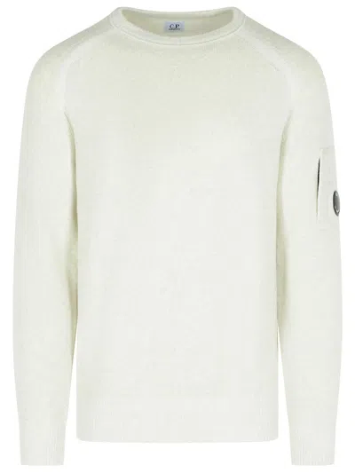 C.P. COMPANY C.P. COMPANY WHITE WOOL BLEND SWEATER MEN