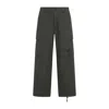 C.p. Company Wide Leg Cargo Pants With Concealed Fastening In Black