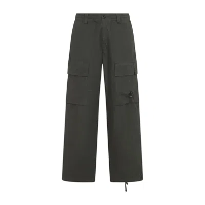 C.P. COMPANY WIDE LEG CARGO PANTS WITH CONCEALED FASTENING