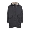 C.p. Company Long Jacket In Nylon B In Black