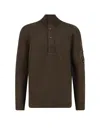 C.p. Company C.p.company Men Wool And Cotton Sweater In Green