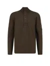 C.p. Company C.p.company Men Wool And Cotton Sweater In Green
