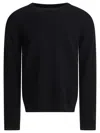 C.p. Company Wool And Silk Crewneck Sweater In Black