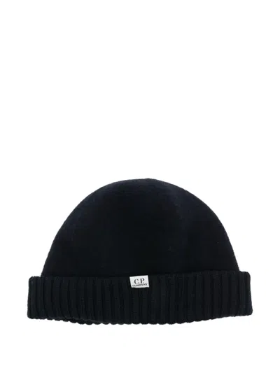 C.p. Company Wool Beanie In Blue