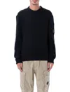 C.p. Company Premium Wool Blend Crew Neck Sweater In Black