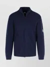 C.p. Company Wool Blend Sweater Arm Patch In Blue