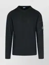 C.p. Company Wool Blend Sweater Arm Pocket In Black