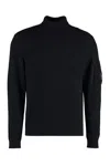 C.p. Company C.p.company Wool Blend Turtleneck Sweater In Black