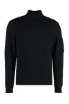 C.p. Company C.p.company Wool Blend Turtleneck Sweater In Black