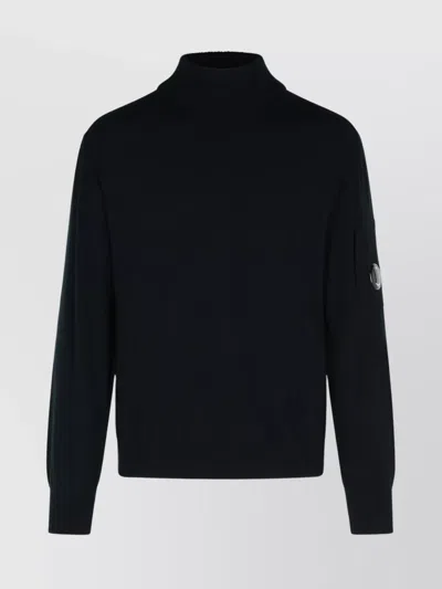 C.P. COMPANY WOOL BLEND TURTLENECK SWEATER POCKET