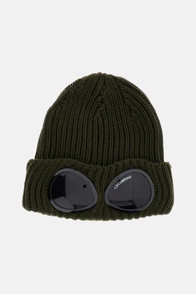 C.p. Company Wool Cap In Green