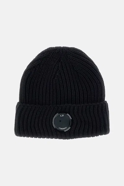 C.p. Company Lens Beanie In Black