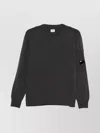 C.p. Company Wool Crewneck Sweater Featuring Logo Detail In Gray