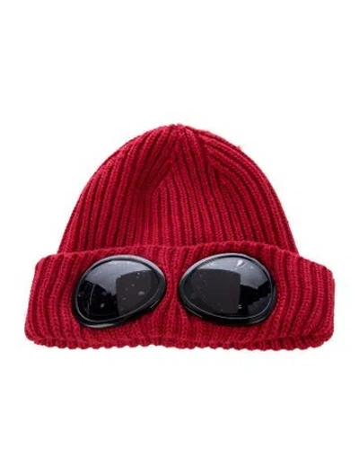 Pre-owned C.p. Company Wool Knit Beanie. In Red