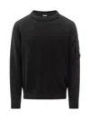 C.p. Company C.p.company Cotton Crewneck Sweatshirt In Black