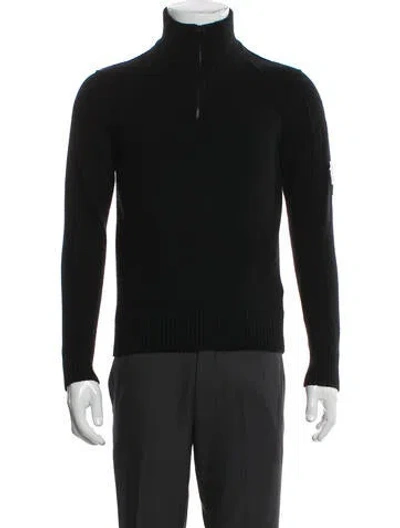 Pre-owned C.p. Company Wool Turtleneck Pullover In Black