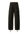 C.p. Company Relaxed Fit Grey Cargo Pants With Flap Pockets In Green