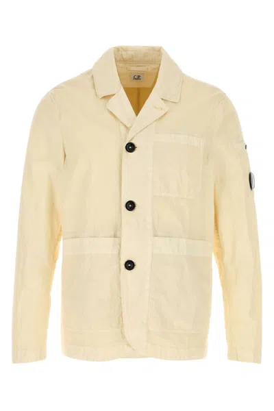 C.p. Company 奶油色棉混纺西装外套 In Yellow