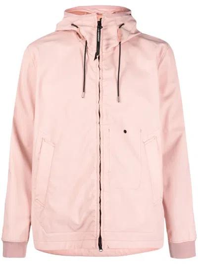 C.p. Company Zip-fastening Hooded Jacket In Rosa