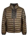 C.p. Company D.d. Shell Goggle Down Jacket In Brown
