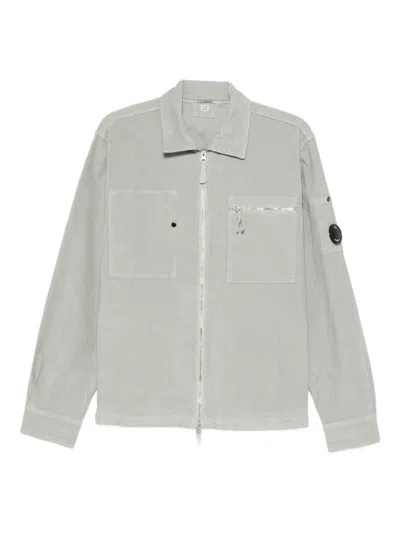 C.p. Company Zip-fastening Patch-pockets Shirt In Green