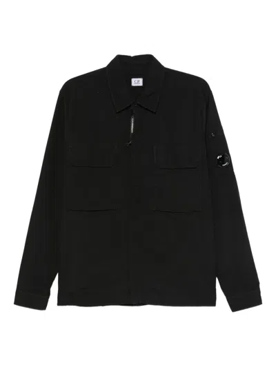 C.p. Company C. P.company Innovative Zipped Lens Overshirt For Men In Black