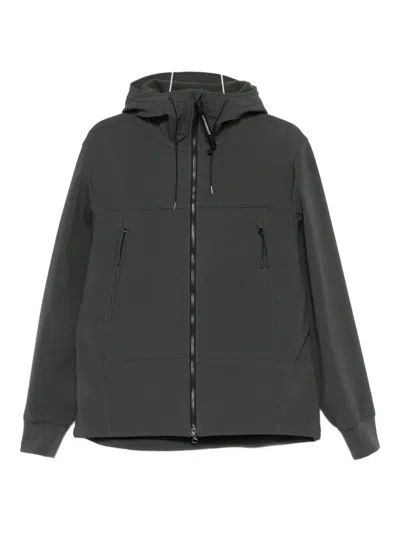 C.p. Company Zip-front Hooded Jacket In Black
