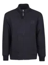 C.p. Company Zip-neck Cotton Sweatshirt In Blue