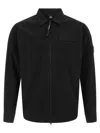 C.p. Company C.p.company Organic Gabardine Zipped Utility Overshi In Black