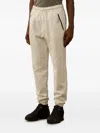 C.p. Company Zip-pocket Drawstring Sweatpants In Neutral