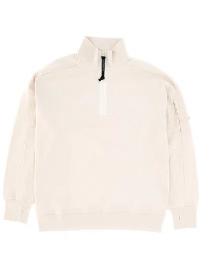 C.p. Company C. P. Company Zip Sweatshirt. In White