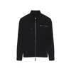 C.p. Company Zip-up Black Shirt Jacket With Classic Collar In Multi